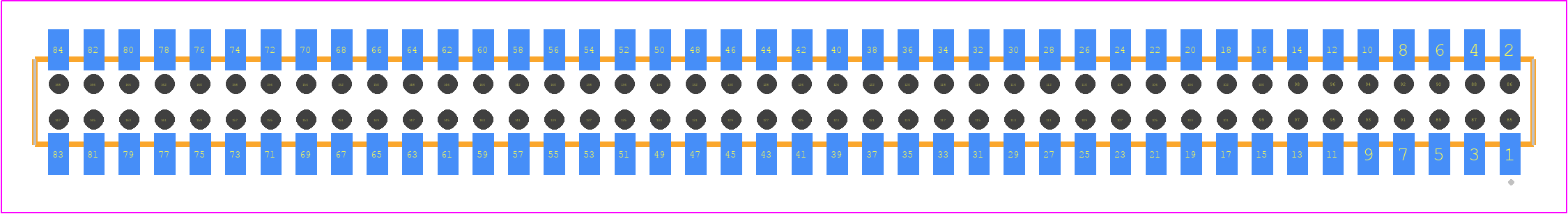 CLP-142-02-LTL-D-BE - SAMTEC PCB footprint - Other - Other - CLP-142-02-XXX-D-BE