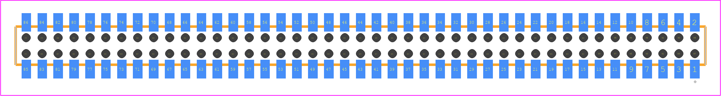 CLP-143-02-F-D-BE - SAMTEC PCB footprint - Other - Other - CLP-143-02-XXX-D-BE