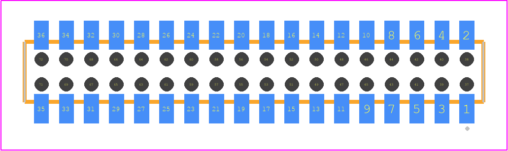 CLP-118-02-S-D-BE-TR - SAMTEC PCB footprint - Other - Other - CLP-118-02-XXX-D-BE-TR