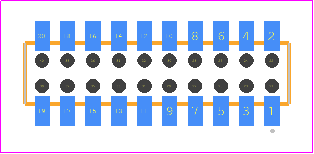 CLP-110-02-STL-D-BE-P - SAMTEC PCB footprint - Other - Other - CLP-110-02-XXX-D-BE-P