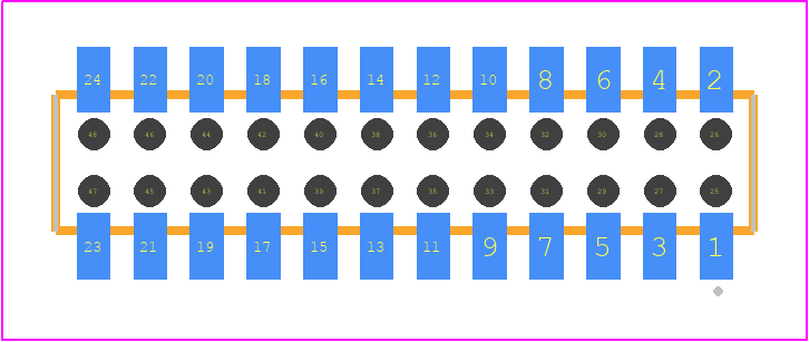 CLP-112-02-G-D-BE-P - SAMTEC PCB footprint - Other - Other - CLP-112-02-XXX-D-BE-P