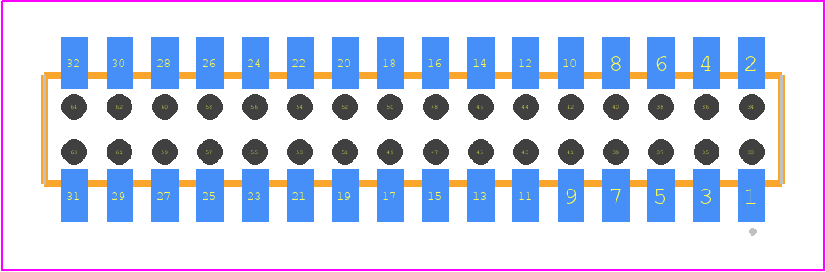 CLP-116-02-LM-D-BE-P - SAMTEC PCB footprint - Other - Other - CLP-116-02-XXX-D-BE-P