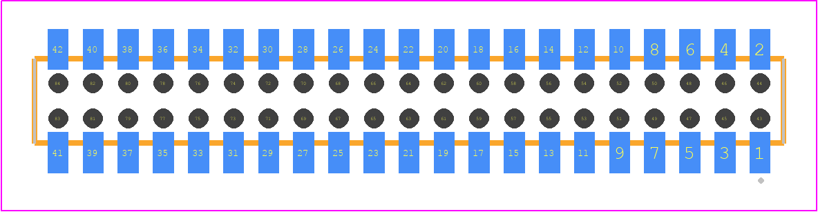 CLP-121-02-F-D-BE-P - SAMTEC PCB footprint - Other - Other - CLP-121-02-XXX-D-BE-P