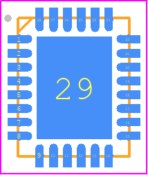 MIC4607-2YML-T5 - Microchip PCB footprint - Quad Flat No-Lead - Quad Flat No-Lead - MIC4607-2YML-T5