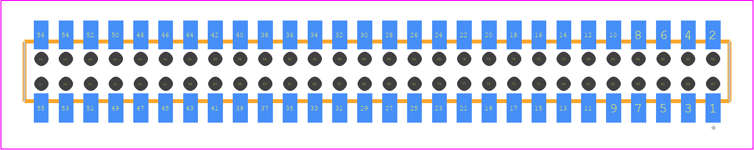 CLP-128-02-S-D-BE-P - SAMTEC PCB footprint - Other - Other - CLP-128-02-XXX-D-BE-P