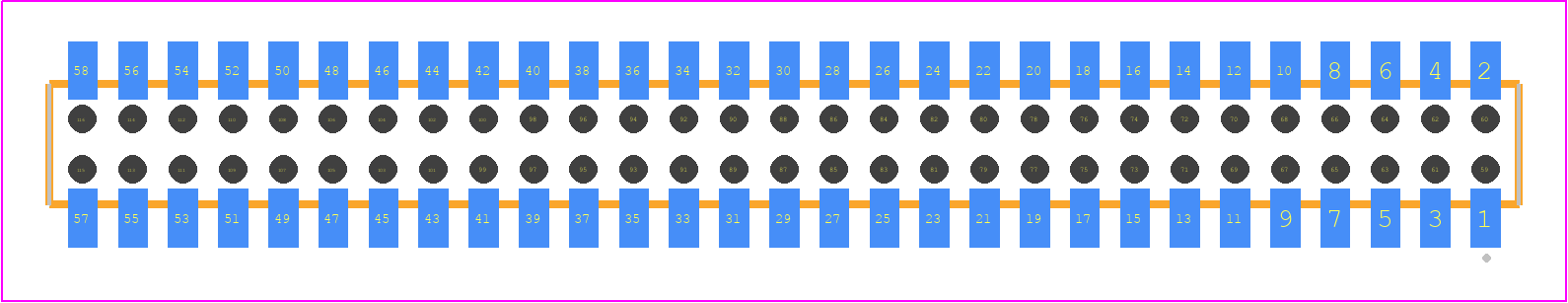 CLP-129-02-LM-D-BE-P - SAMTEC PCB footprint - Other - Other - CLP-129-02-XXX-D-BE-P