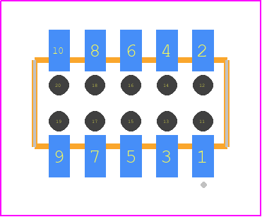 CLP-105-02-LTL-D-BE-P-TR - SAMTEC PCB footprint - Other - Other - CLP-105-02-XXX-D-BE-P-TR