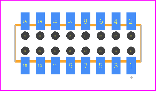 CLP-108-02-F-D-BE-P-TR - SAMTEC PCB footprint - Other - Other - CLP-108-02-XXX-D-BE-P-TR