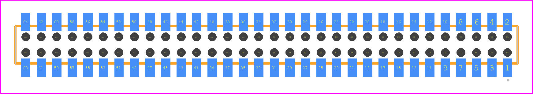 CLP-132-02-LTL-D-BE-P-TR - SAMTEC PCB footprint - Other - Other - CLP-132-02-XXX-D-BE-P-TR