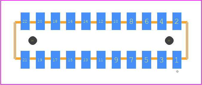CLP-111-02-H-D-A - SAMTEC PCB footprint - Other - Other - CLP-111-02-XXX-D-A