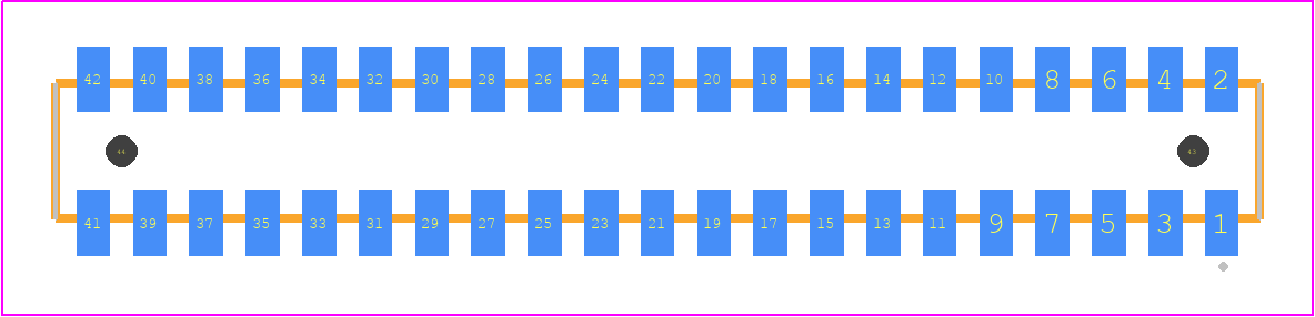 CLP-121-02-G-D-A - SAMTEC PCB footprint - Other - Other - CLP-121-02-XXX-D-A