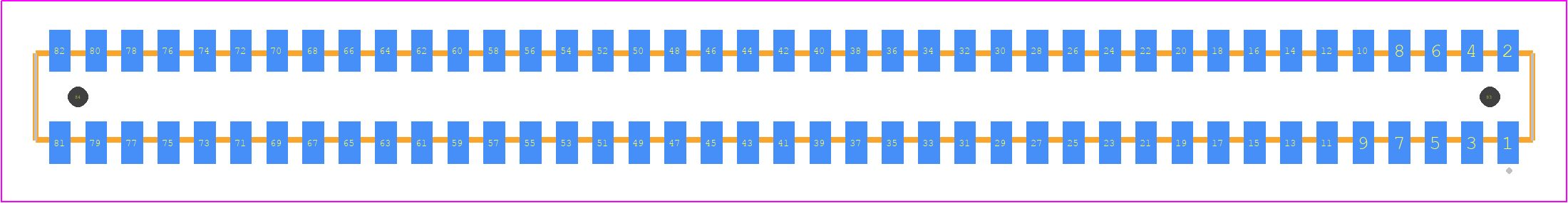 CLP-141-02-LM-D-A - SAMTEC PCB footprint - Other - Other - CLP-141-02-XXX-D-A
