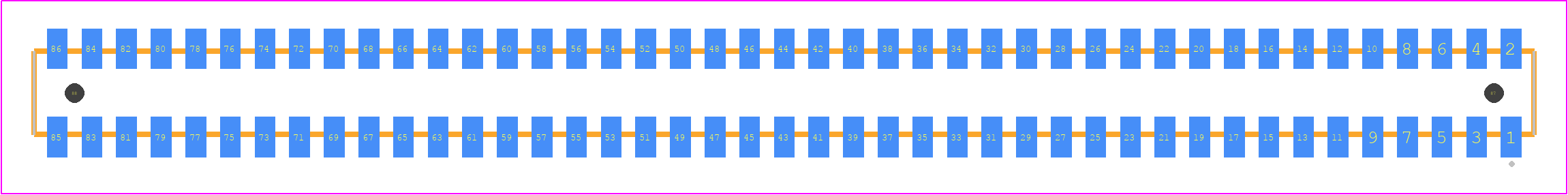 CLP-143-02-LM-D-A-TR - SAMTEC PCB footprint - Other - Other - CLP-143-02-XXX-D-A-TR