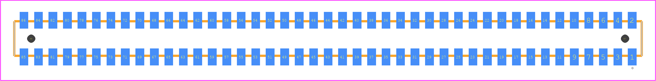 CLP-143-02-SM-D-A-TR - SAMTEC PCB footprint - Other - Other - CLP-143-02-XXX-D-A-TR