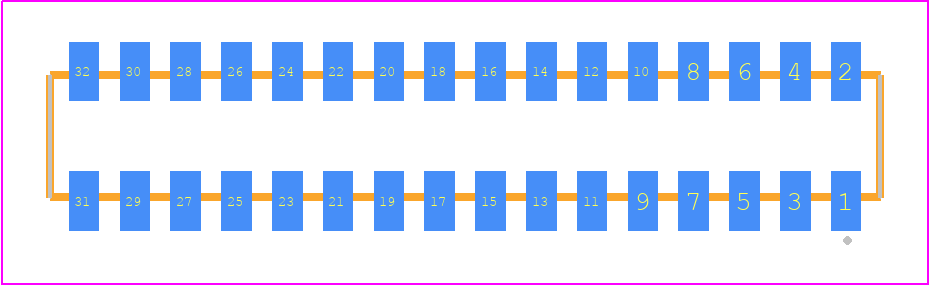 CLP-116-02-F-D-K-TR - SAMTEC PCB footprint - Other - Other - CLP-116-02-XXX-D-K-TR