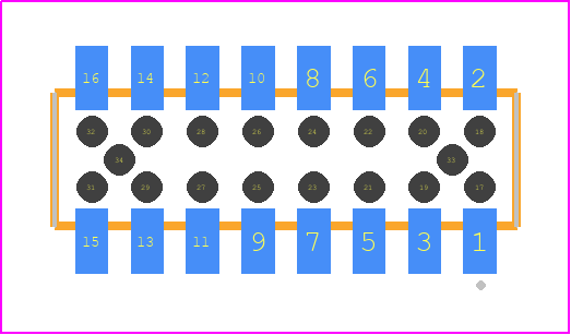 CLP-108-02-H-D-BE-A-K - SAMTEC PCB footprint - Other - Other - CLP-108-02-XXX-D-BE-A-K