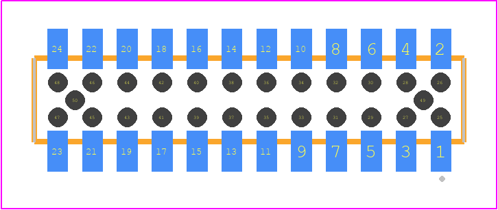 CLP-112-02-F-D-BE-A-K - SAMTEC PCB footprint - Other - Other - CLP-112-02-XXX-D-BE-A-K