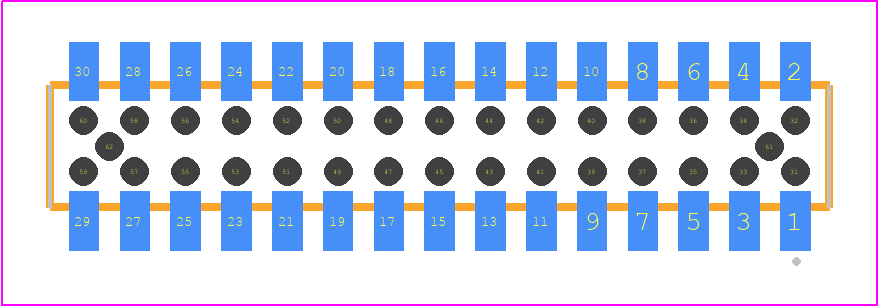 CLP-115-02-L-D-BE-A-K - SAMTEC PCB footprint - Other - Other - CLP-115-02-XXX-D-BE-A-K