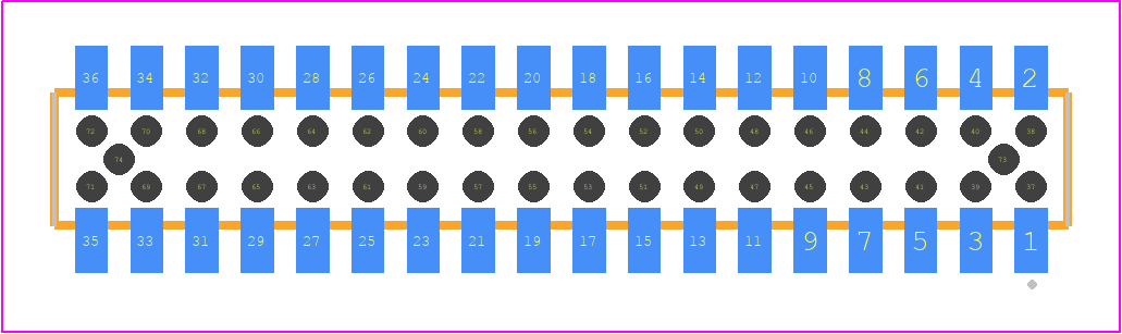 CLP-118-02-F-D-BE-A-K - SAMTEC PCB footprint - Other - Other - CLP-118-02-XXX-D-BE-A-K