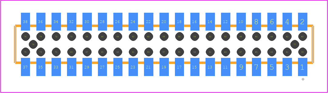 CLP-119-02-FM-D-BE-A-K - SAMTEC PCB footprint - Other - Other - CLP-119-02-XXX-D-BE-A-K