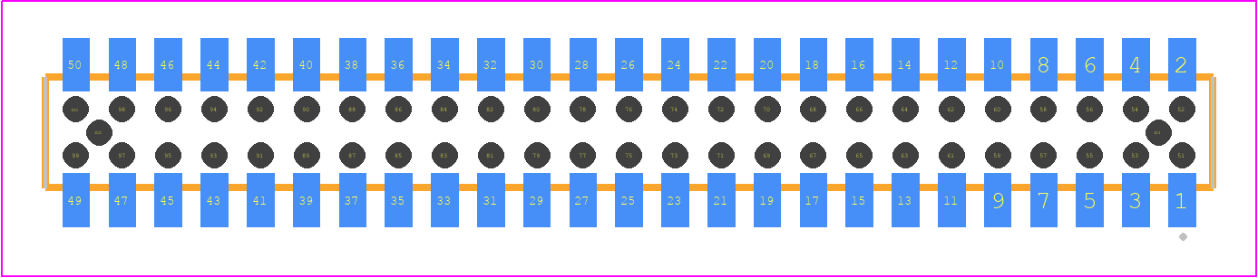 CLP-125-02-L-D-BE-A-K - SAMTEC PCB footprint - Other - Other - CLP-125-02-XXX-D-BE-A-K