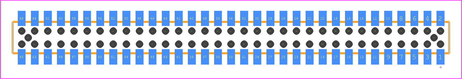 CLP-133-02-S-D-BE-A-K - SAMTEC PCB footprint - Other - Other - CLP-133-02-XXX-D-BE-A-K