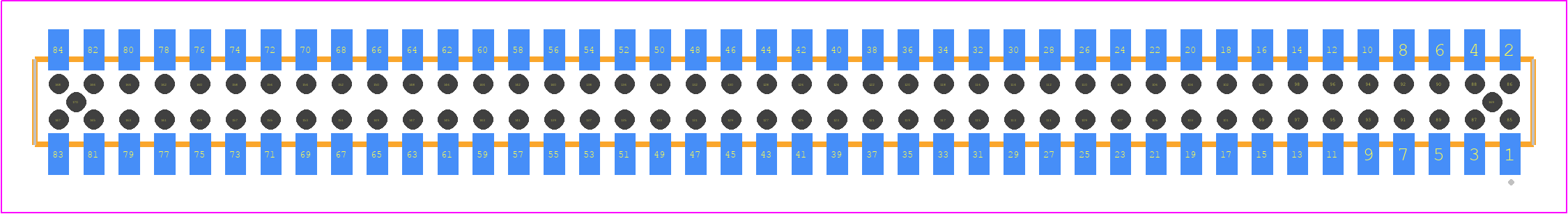 CLP-142-02-L-D-BE-A-K - SAMTEC PCB footprint - Other - Other - CLP-142-02-XXX-D-BE-A-K