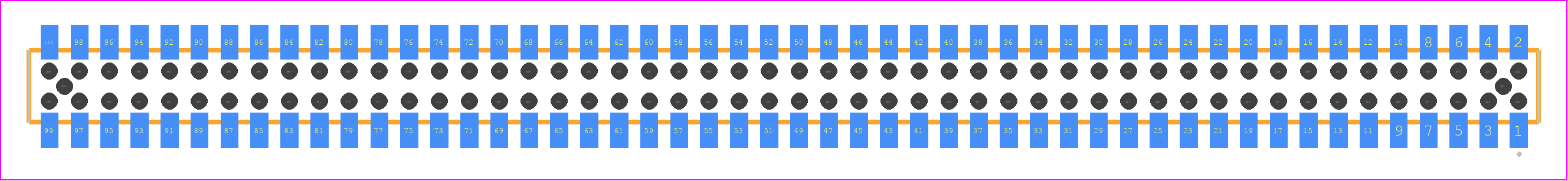 CLP-150-02-S-D-BE-A-K - SAMTEC PCB footprint - Other - Other - CLP-150-02-XXX-D-BE-A-K