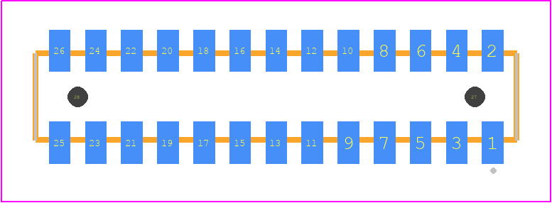CLP-113-02-S-D-A-K - SAMTEC PCB footprint - Other - Other - CLP-113-02-XXX-D-A-K