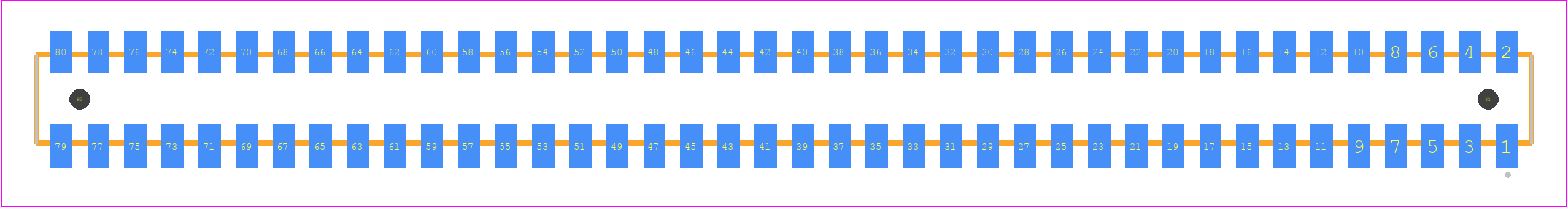 CLP-140-02-L-D-A-K-TR - SAMTEC PCB footprint - Other - Other - CLP-140-02-XXX-D-A-K-TR