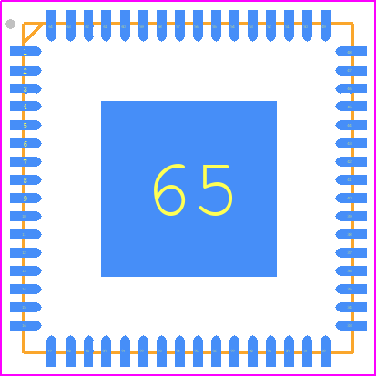 PIC32MX450F128H-I/RG - Microchip PCB footprint - Quad Flat No-Lead - Quad Flat No-Lead - 64-Terminal Plastic Quad Flat Pack, No Lead (RG) 9x9x0.9 mm Body