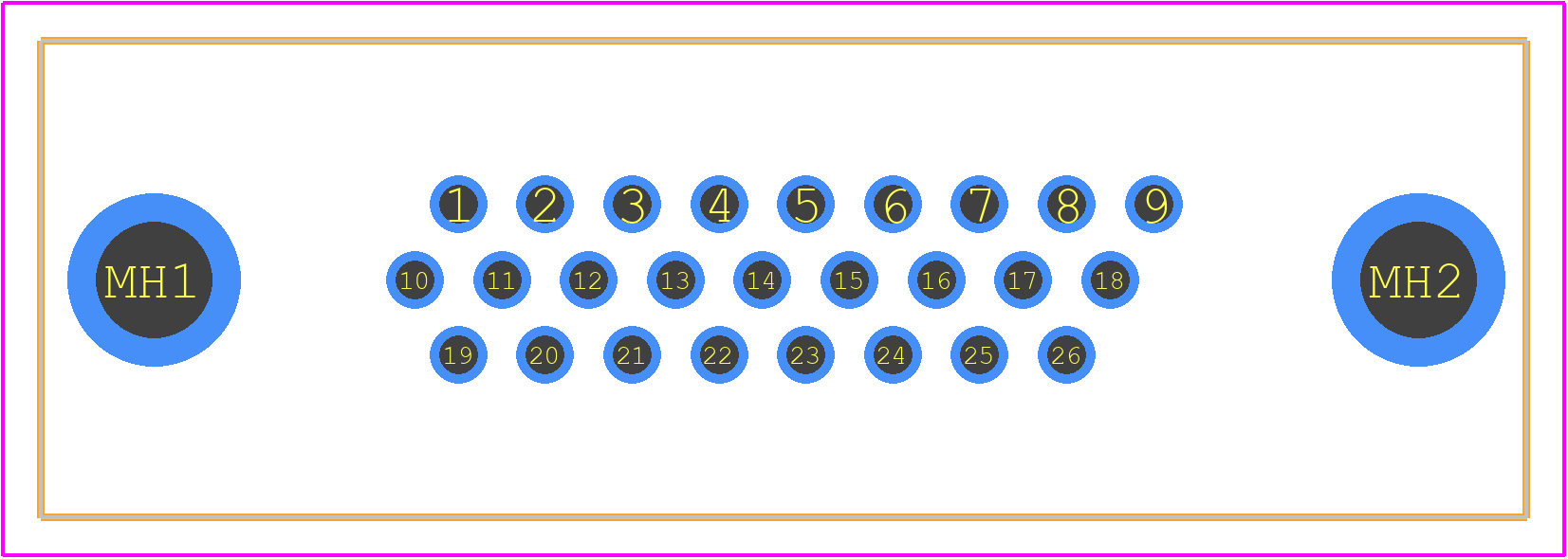 K86-AA-26P - Kycon PCB footprint - Other - Other - K86-AA-26P-1