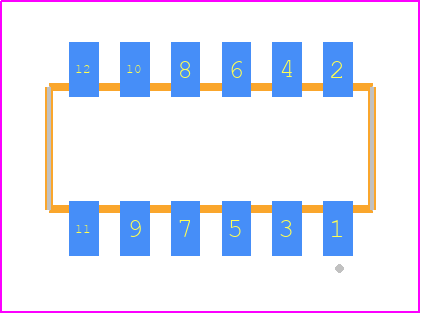 CLP-106-02-FX-DH - SAMTEC PCB footprint - Other - Other - CLP-106-02-XXX-DH