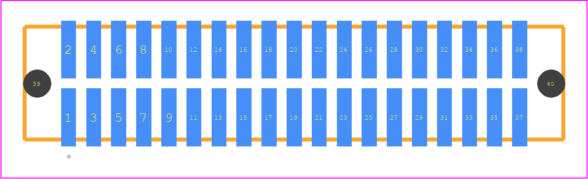 TFM-119-01-L-D-A - SAMTEC PCB footprint - Other - Other - TFM-119-YY-XXX-D-A