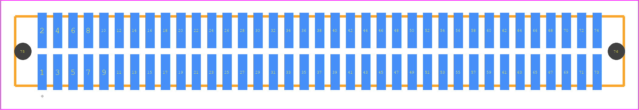 TFM-137-01-STL-D-A - SAMTEC PCB footprint - Other - Other - TFM-137-YY-XXX-D-A