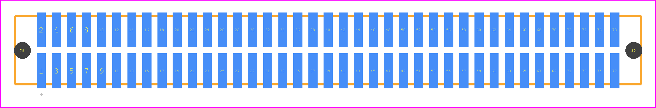 TFM-139-01-LM-D-A - SAMTEC PCB footprint - Other - Other - TFM-139-YY-XXX-D-A