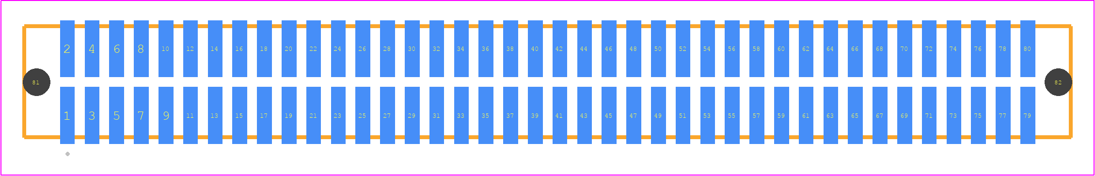 TFM-140-01-STL-D-A - SAMTEC PCB footprint - Other - Other - TFM-140-YY-XXX-D-A