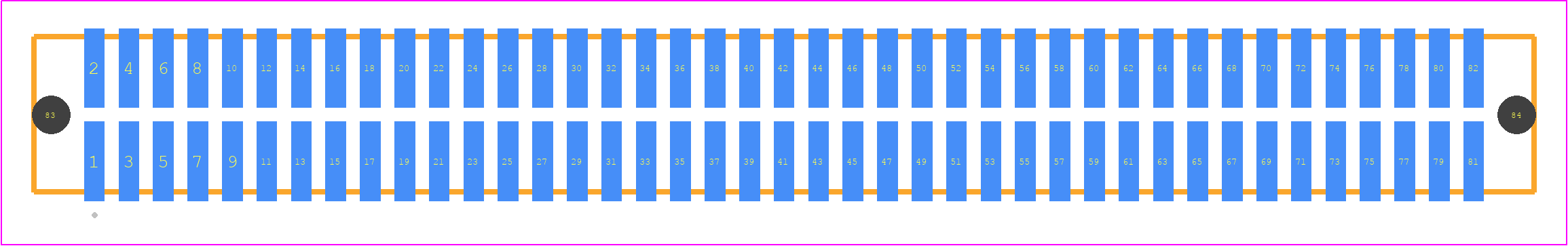 TFM-141-01-LM-D-A - SAMTEC PCB footprint - Other - Other - TFM-141-YY-XXX-D-A