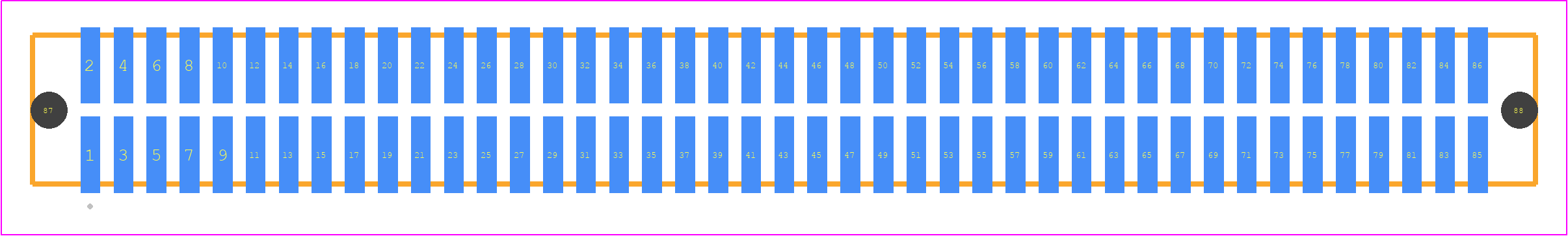 TFM-143-01-STL-D-A - SAMTEC PCB footprint - Other - Other - TFM-143-YY-XXX-D-A