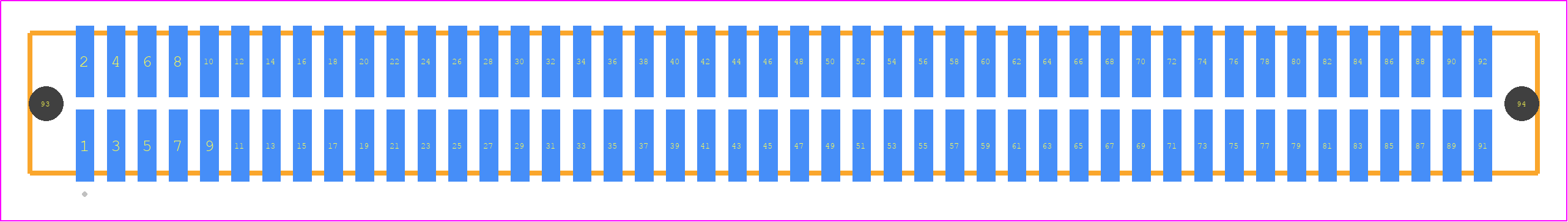 TFM-146-03-STL-D-A - SAMTEC PCB footprint - Other - Other - TFM-146-YY-XXX-D-A