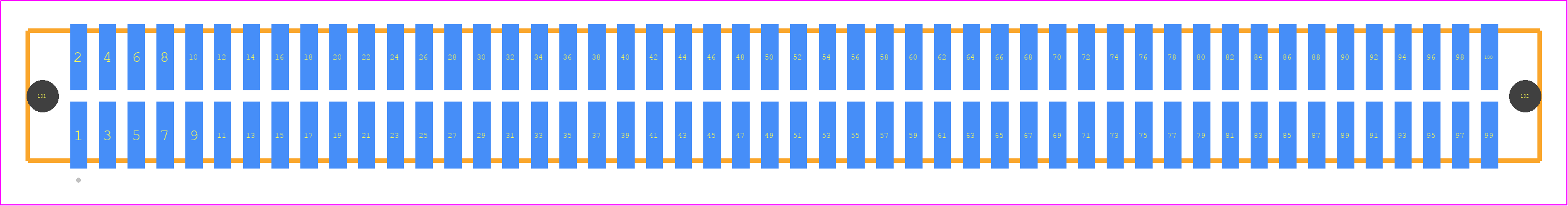 TFM-150-03-S-D-A - SAMTEC PCB footprint - Other - Other - TFM-150-YY-XXX-D-A