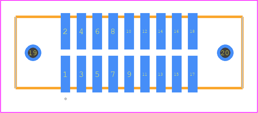 TFM-109-02-FM-D-WT - SAMTEC PCB footprint - Other - Other - TFM-109-02-XXX-D-WT