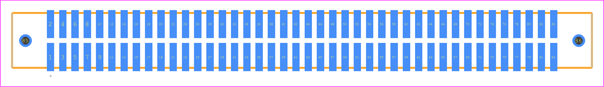 TFM-142-02-STL-D-WT - SAMTEC PCB footprint - Other - Other - TFM-142-02-XXX-D-WT