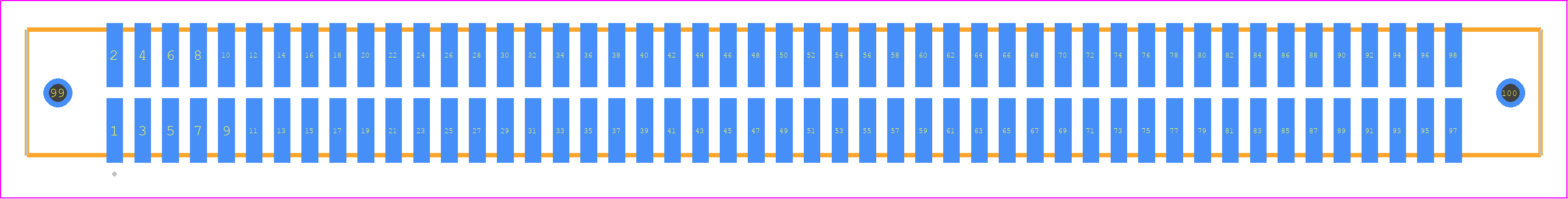TFM-149-02-FM-D-WT - SAMTEC PCB footprint - Other - Other - TFM-149-02-XXX-D-WT