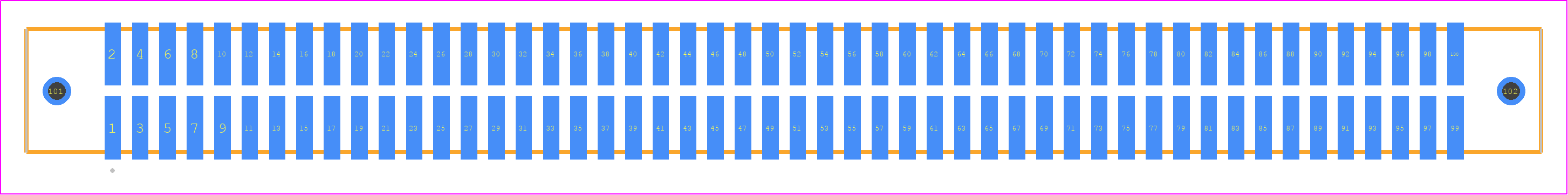 TFM-150-02-STL-D-WT - SAMTEC PCB footprint - Other - Other - TFM-150-02-XXX-D-WT