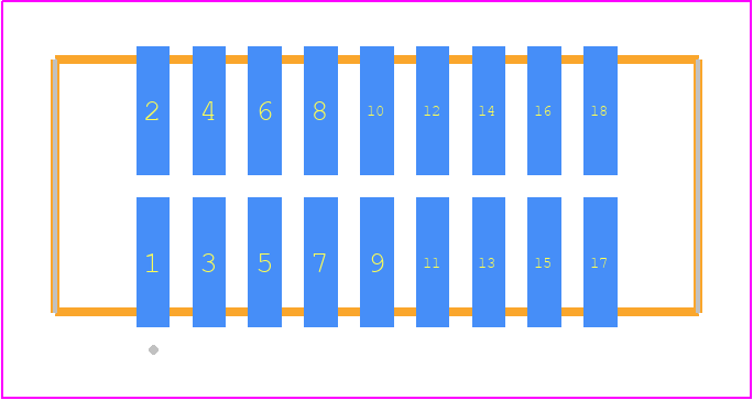 TFM-109-02-STL-D-K - SAMTEC PCB footprint - Other - Other - TFM-109-02-XXX-D-Y