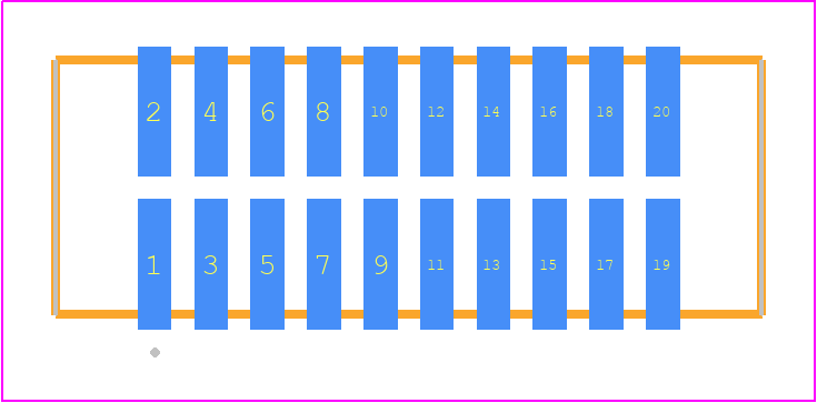 TFM-110-02-STL-D-K - SAMTEC PCB footprint - Other - Other - TFM-110-02-XXX-D-Y