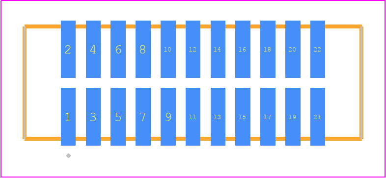 TFM-111-02-L-D-K - SAMTEC PCB footprint - Other - Other - TFM-111-02-XXX-D-Y
