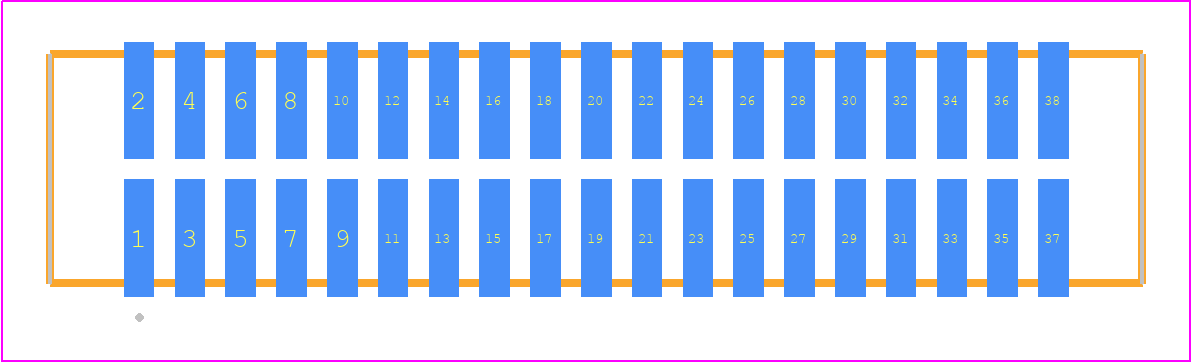 TFM-119-02-H-D-K - SAMTEC PCB footprint - Other - Other - TFM-119-02-XXX-D-Y