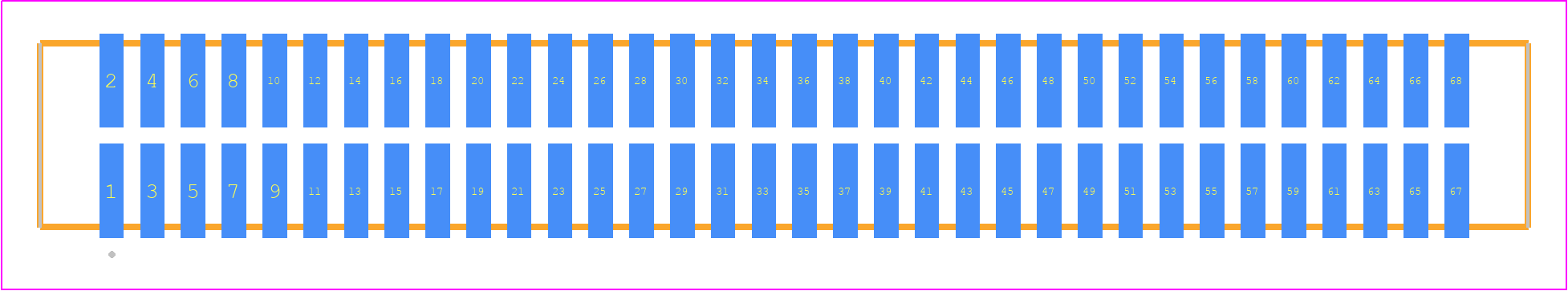 TFM-134-02-STL-D-K - SAMTEC PCB footprint - Other - Other - TFM-134-02-XXX-D-Y
